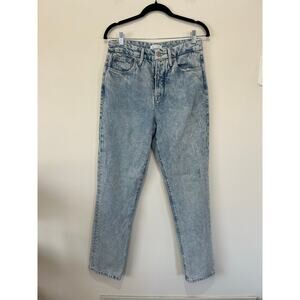 Good American Good Boy straight leg jeans womens 4/27 light acid wash 90s